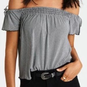 American Eagle striped tie top (L)